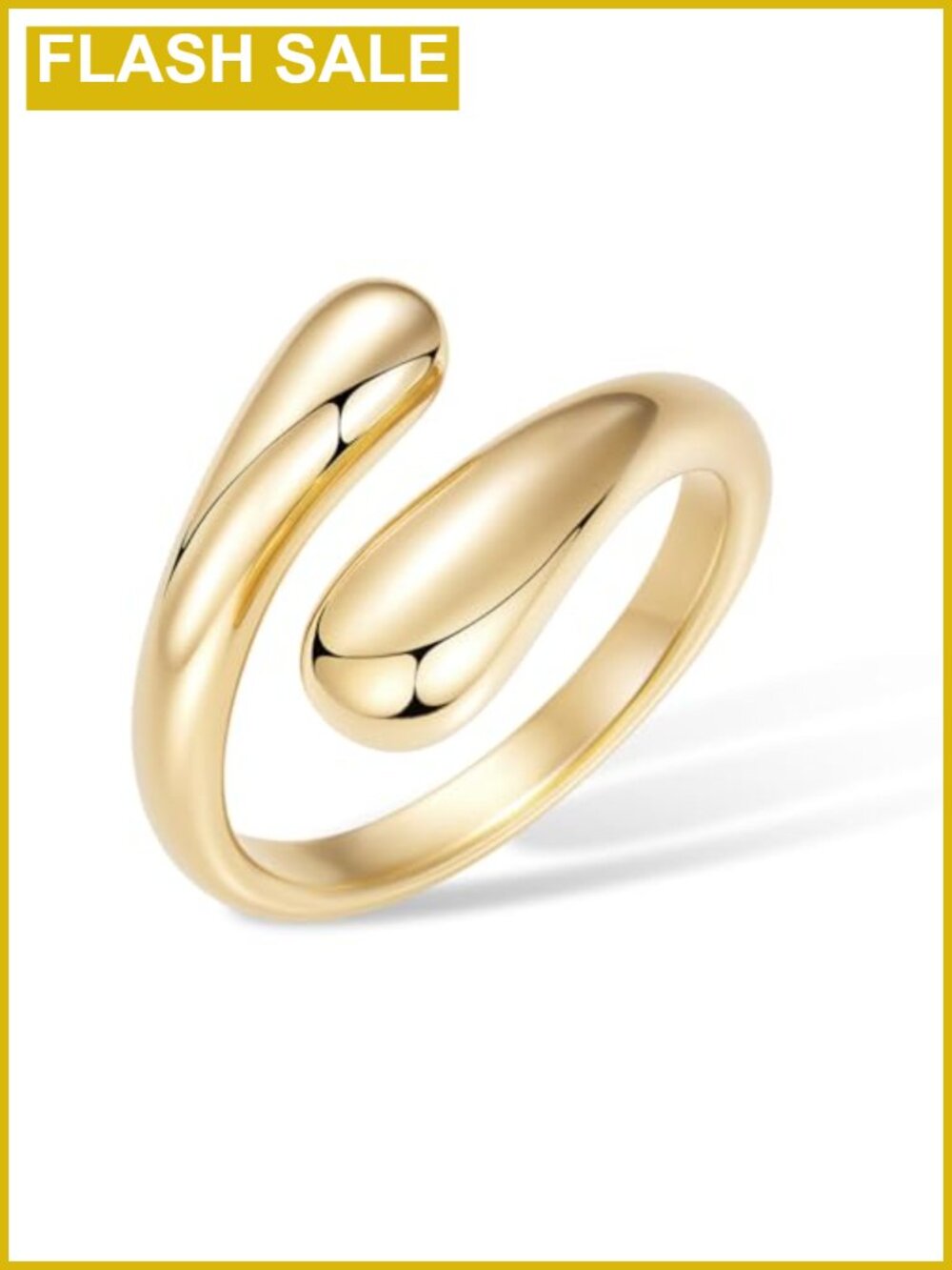 Non Tarnish Gold Chunky Stackable Rings Women 14K Gold Plated Statement Dome